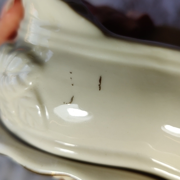 Heart Porcelain Ivory Rose Gold Rim Jewelry Box Trinket - Picture 12 of 14